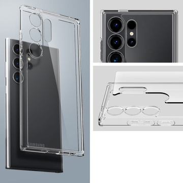 Etui Spigen Ultra Hybrid pro Samsung Galaxy S24 Ultra Crystal Clear