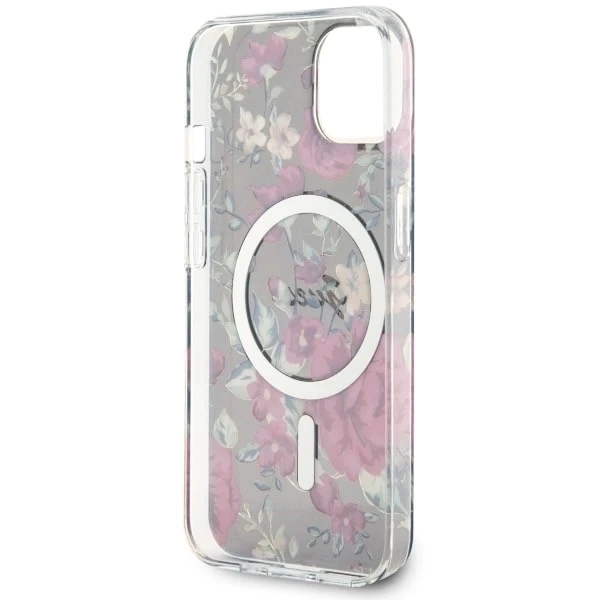 Pevné puzdro Etui Guess GUHMP14MHCFWSA pre iPhone 14 Plus 6,7" Flower MagSafe