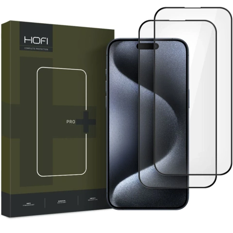 Загартоване скло Hofi Glass Pro 2 шт. для iPhone 16 Black