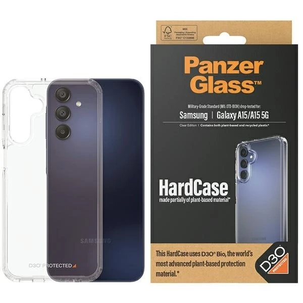 Pouzdro pro Samsung Galaxy A15 5G/4G PanzerGlass HardCase D3O MagSafe Transparent