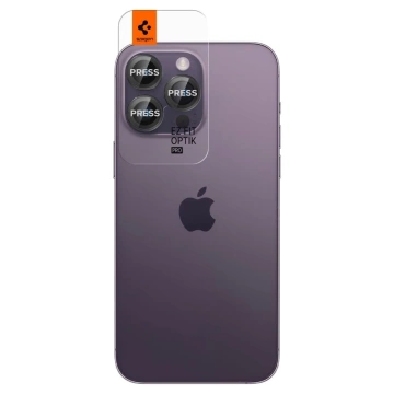Spigen Optik.tR "EZ FIT" chránič fotoaparátu 2 balenie pre Apple iPhone 14 Pro / 14 Pro Max Black