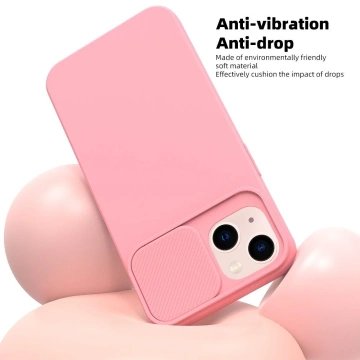 Pouzdro SLIDE pro IPHONE 14 Pro Max světle růžové