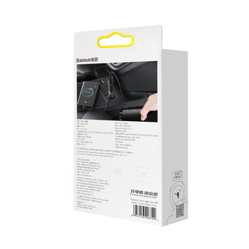 Baseus Share Together Rýchla autonabíjačka so zásuvkou pre zapaľovač cigariet, 2x USB, 120W (sivá)