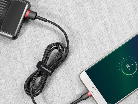 Baseus Cafule Micro-USB 2.4A nylonový kábel 100 cm čierno/červený