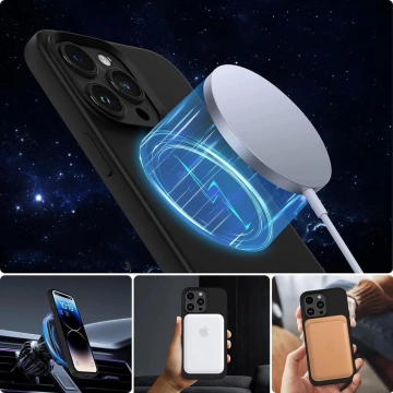 Silicone protective case for MagSafe for Apple iPhone 13/iPhone 14 Black