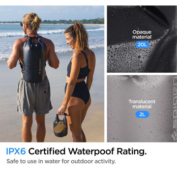 20L / 2L Spigen A630 Universal Waterproof Bag Black