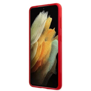 Silikónové puzdro US Polo na telefón pre Samsung Galaxy S21 červené/červené