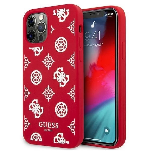 Guess GUHCP12LLSPEWRE iPhone 12 Pro Max 6,7" czerwony/red твердий чохол Peony Collection