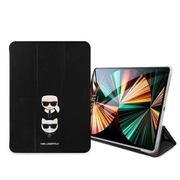 Karl Lagerfeld KLFC12OKCK iPad Pro 12.9 2020 / 2021 / 2022 / iPad Air 13 2024 Book Cover czarny/black Saffiano Karl &Choupette