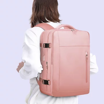 Водонепроникний рюкзак Bange для ноутбука 15.6", city traveler, 45х30х16 см, для роботи, літака, чоловічий, жіночий, з USB портом Чорний