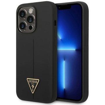 Etui Guess GUHCP14XSLTGK iPhone 14 Pro Max 6,7" czarny/black hardcase Silicone Triangle