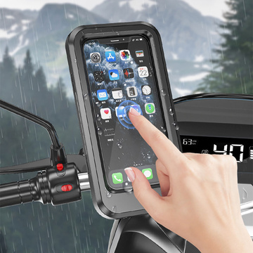 Alogy Водонепроникний велосипедний тримач для велосипеда, скутера, мотоцикла, регульоване кермо для телефону Чорний