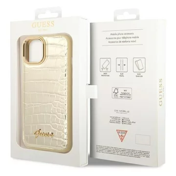 Etui Guess GUHCP14MHGCRHD do Apple iPhone 14 Plus 6,7" złoty/gold hardcase Croco Collection