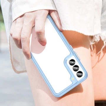 Protective phone case Outer Space Case for Samsung Galaxy S23 Plus cover with a flexible frame blue