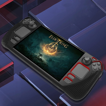 Armored silikonové ochranné pouzdro PGTECH TPU pouzdro pro konzolu Steam Deck z černého skla
