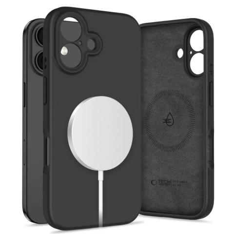 Etui Tech-Protect Liquid Silicone MagSafe iPhone 16 Black