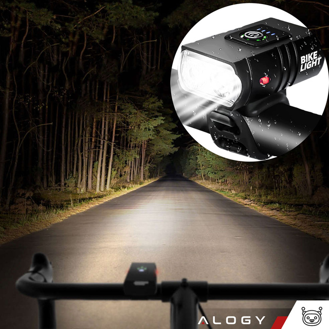 Передній велосипедний ліхтар, водонепроникний Alogy, світлодіодний ліхтар, велосипедне освітлення 800 лм
