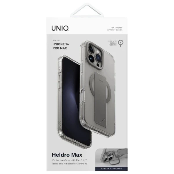 Etui do iPhone 16 Pro Max UNIQ Heldro Max MagSafe Przezroczyste