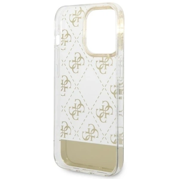 Etui Guess GUHCP14XHG4MHG do Apple iPhone 14 Pro Max 6,7" zlatý/zlatý pevný obal 4G Pattern Script