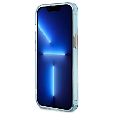 Etui Guess GUHMP13XHTCMB для iPhone 13 Pro Max 6,7" niebieski/синій жорсткий чохол Gold Outline Translucent MagSafe