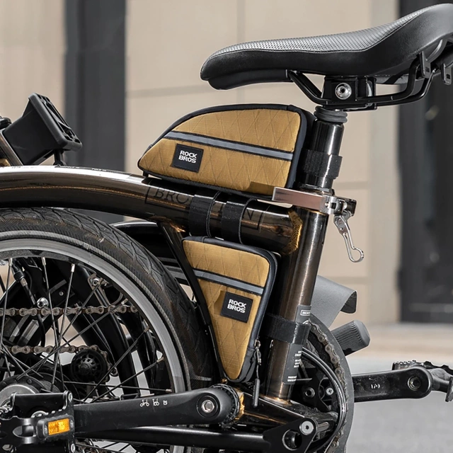 Rockbros 0.3l Triangle Bike Frame Bag – Brown