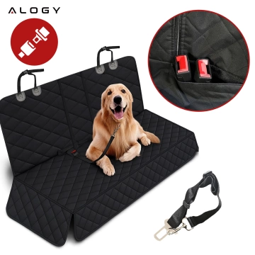 XXL Car Seat Protector, Backseat Cover, Car Seat Cover, for Dogs and Pets, Large, Alogy SeatGuard™ Black