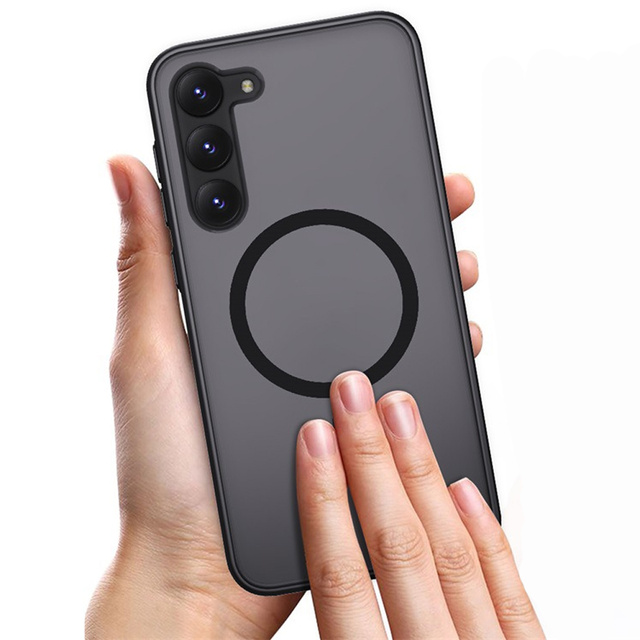 Створено з телефоном MagMat Case на MagSafe на Samsung Galaxy S23 Matte Black