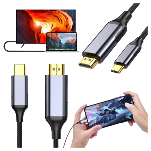 Kábel USB-C na HDMI Alogy HUB adaptér 4K 60HZ 200cm 2m Čierny