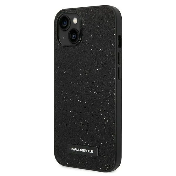 Karl Lagerfeld KLHCP14MG2ELK ochranné pouzdro na telefon pro Apple iPhone 14 Plus 6,7" pevné pouzdro černo/černé Glitter Plaque Logo