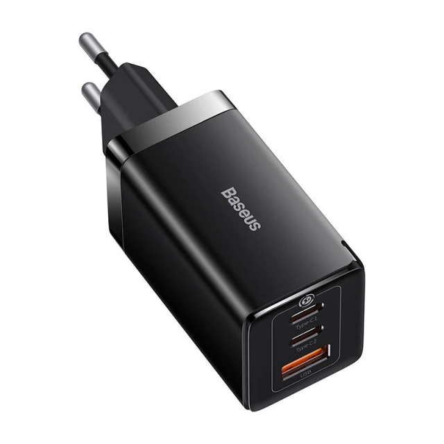 Baseus GaN5 Pro 2xUSB-C USB nástěnná nabíječka, 65W (černá)