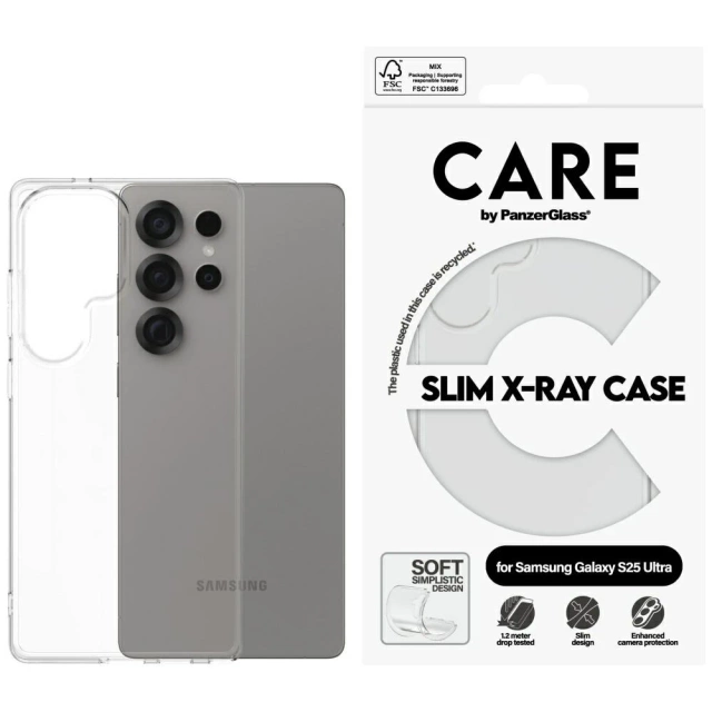 Чохол CARE для Samsung Galaxy S25 Ultra від PanzerGlass Fashion X-Ray прозорий