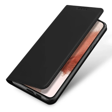 Dux Ducis Skin Pro Handyhülle für Samsung Galaxy S23 Flip Card Wallet Stand Schwarz