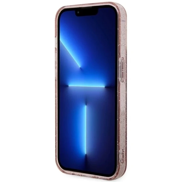 Puzdro na telefón Guess GUHMP14XHCMCGP pre Apple iPhone 14 Pro Max 6,7" ružovo-ružové pevné puzdro Glitter Gold MagSafe