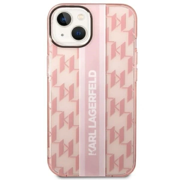Ochranné puzdro na telefón Karl Lagerfeld KLHCP14MHKLSPCP pre Apple iPhone 14 Plus 6,7" pevné puzdro ružové/ružové Mono Vertical Stripe