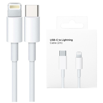 Kábel USB-C do Lightning do Apple iPhone iPad iPod 20W 2m BOX Biały