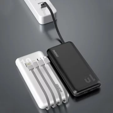 Dudao K6Pro universal powerbank 10000mAh with USB cable, USB Type C, Lightning black (K6Pro-black)