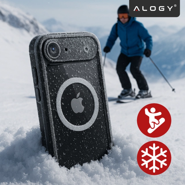 Чохол Alogy HydroArmor™ IP68 для Apple iPhone 17 Air 6.6", броньований чохол на 360° з прозорою задньою панеллю, сумісний з MagSafe, чорний