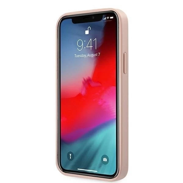 Guess GUHCP12LRSAVSRG iPhone 12 Pro Max 6,7" różowy/рожевий твердий чохол Saffiano Vintage Script