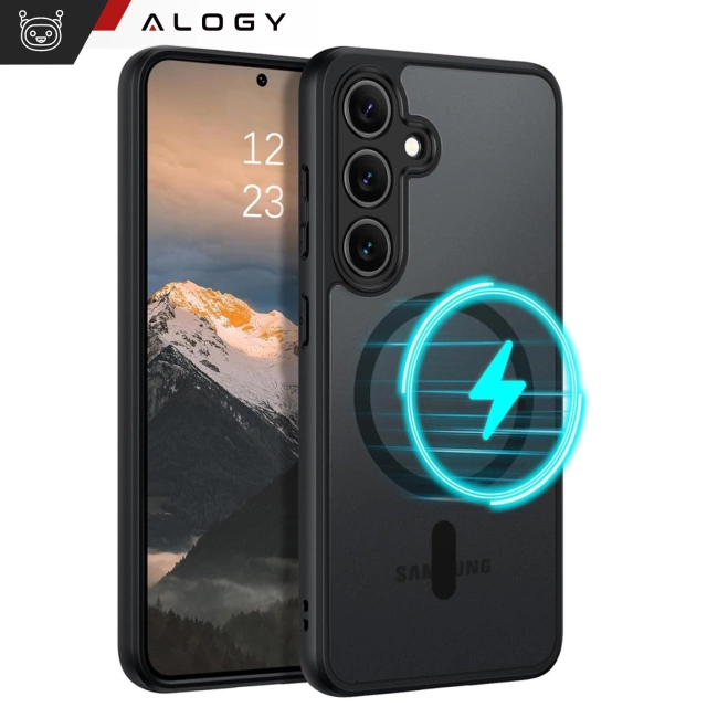 Etui do Samsung Galaxy S24 FE obudowa ochronna na telefon Alogy Matte HybridMag™️ Case do MagSafe Matowe Czarne