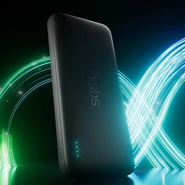 Powerbank SBS Infinity 10000mAh 10W LiFePO₄ USB-C USB-A Czarny