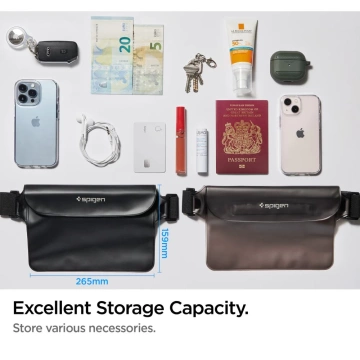 SPIGEN A620 UNIVERZÁLNA VODEODOLNÁ PÁSOVÁ TAŠKA 2 BALENIE ČIERNA