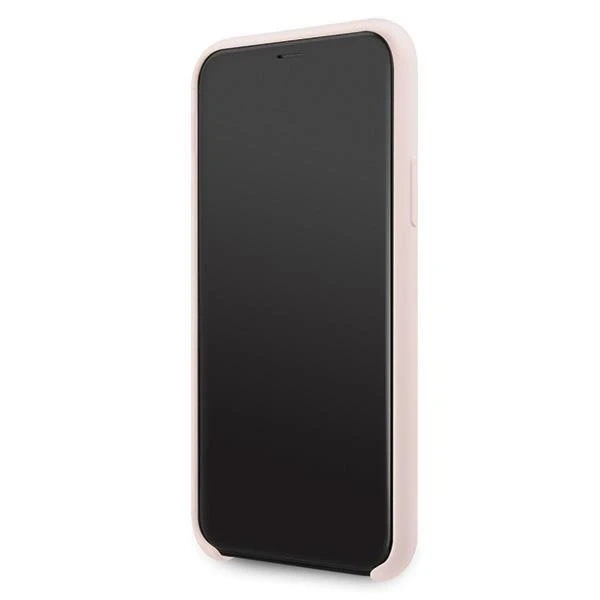 Pevný obal na telefón Guess do iPhone 11 Pro svetloružový/jasnoróżowy Silicone 4G Tone On Tone