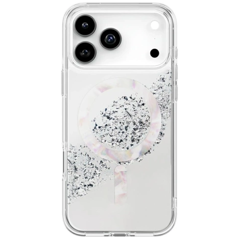 Etui UNIQ Coehl Crystelle do iPhone 17 Pro Magnetic Charging Srebrny