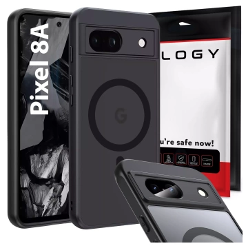 Чохол для Google Pixel 8a Alogy MagSafe Hybrid Matte Case, матова чорна задня кришка MagMat