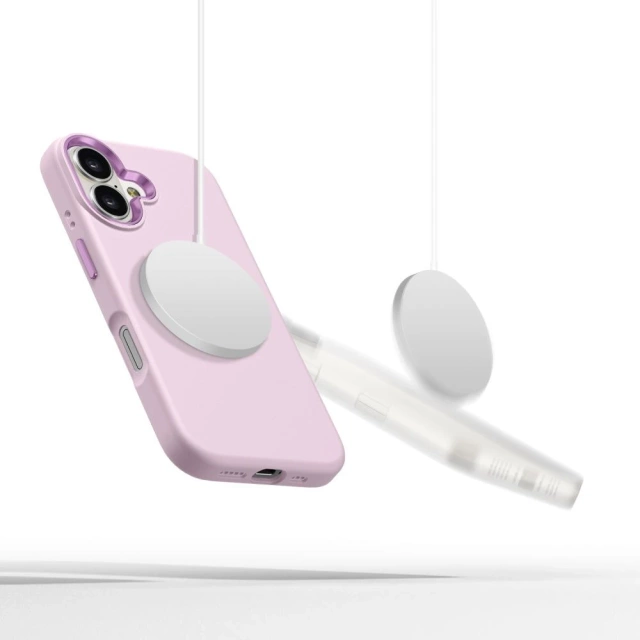 Чохол для iPhone 16 Tech-Protect Silicone Pure MagSafe Pink Pearl