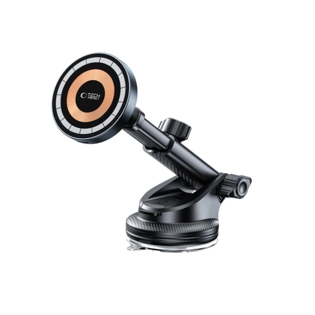 Magnetický indukční držák do auta MM15W-V5 Magnetický MagSafe DashBoard and Vent Car Mount Bezdrátová nabíječka 15W pro mřížku Černá