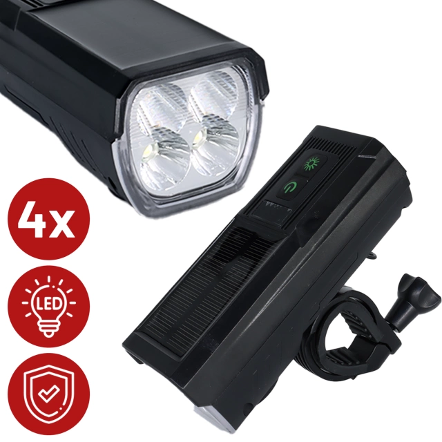 Bicycle Light Front LED Front Light Bicycle Lighting Waterproof IPX5 Alogy P12 Bike Light Black