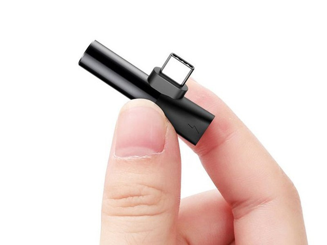 Baseus USB-C auf Audio Mini Jack 3,5 mm USB-C Adapter L41 Schwarz