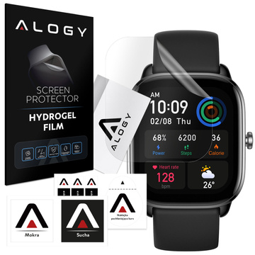 2x ochranná fólie na chytré hodinky Alogy Hydrogel pro Xiaomi Amazfit GTS 4 Mini