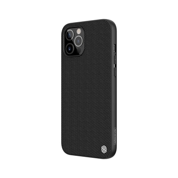 Nillkin Textured Case odolné vyztužené pouzdro s gelovým rámem a nylonem na zadní straně iPhone 12 Pro Max černý